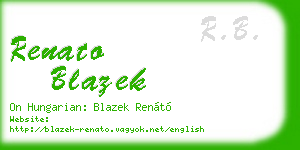 renato blazek business card